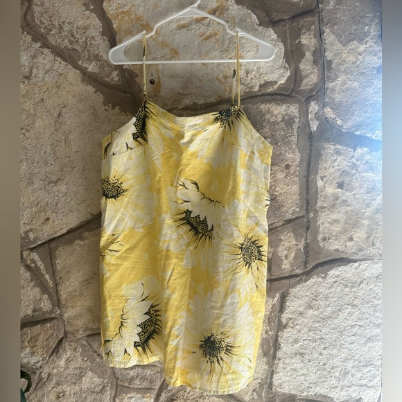 H&M Linen mini sunflower dress size XL - Picture 3 of 4